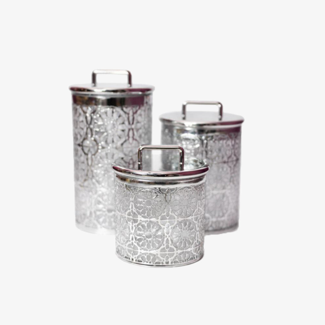 Silver Elegance Airtight Canister Set