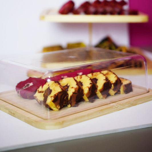 Modern Pantry Acrylic Cake Box (Wooden Series)