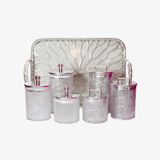 Bundle Deal: Canisters (6-Piece Set) and 1 Dulang Seri Luxe Tray