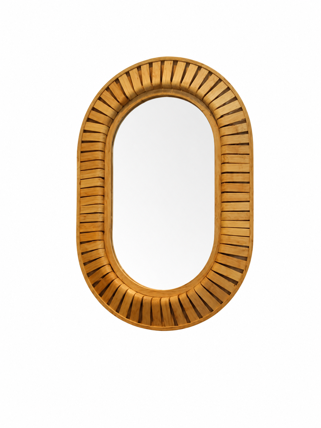 Elle - Oval Bamboo Mirror
