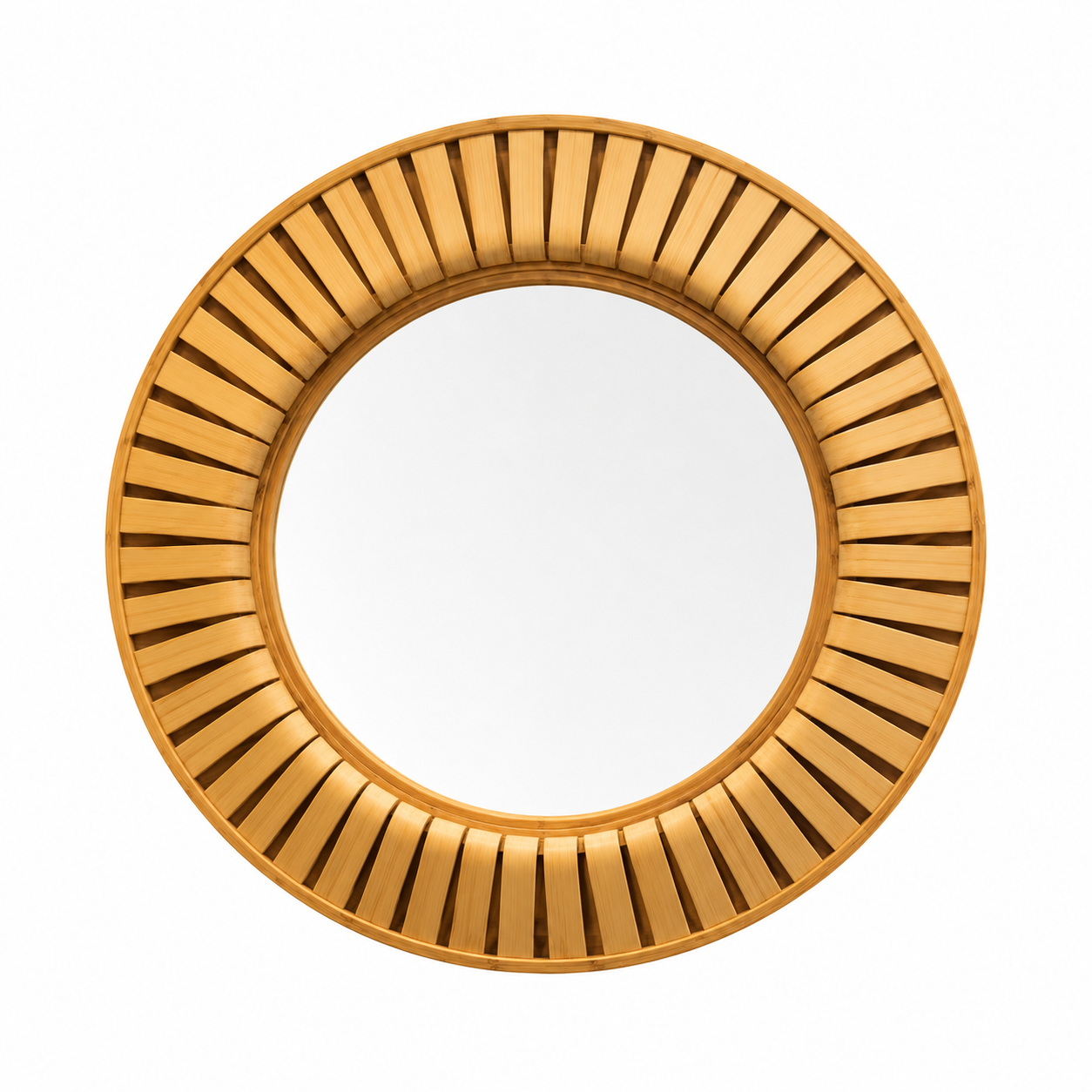 Halo - Round Bamboo Mirror