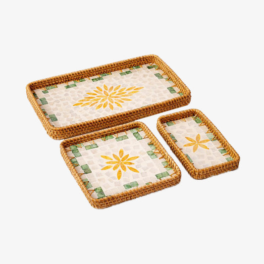 Rattan Tray Set (3 Pieces)