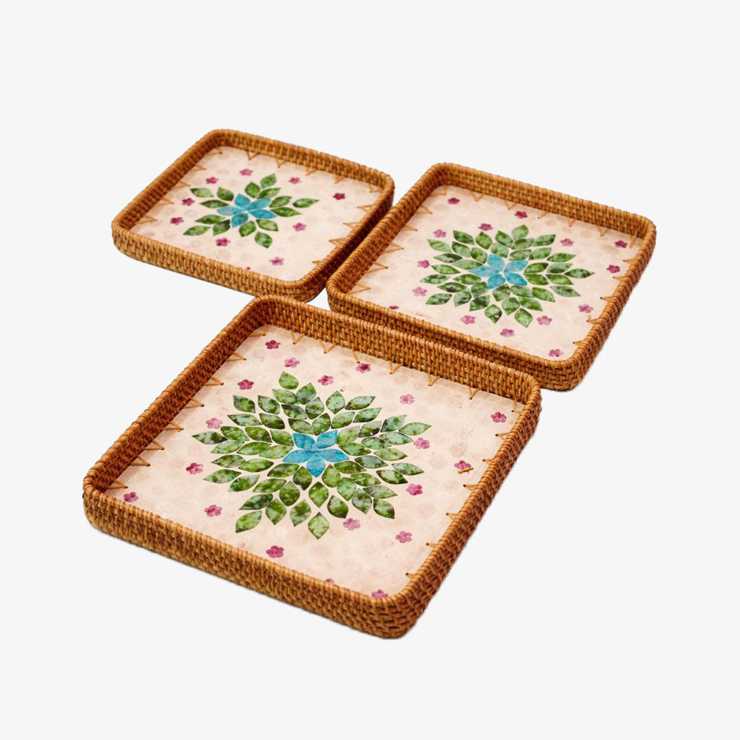 Rattan Tray Set (3 Pieces)
