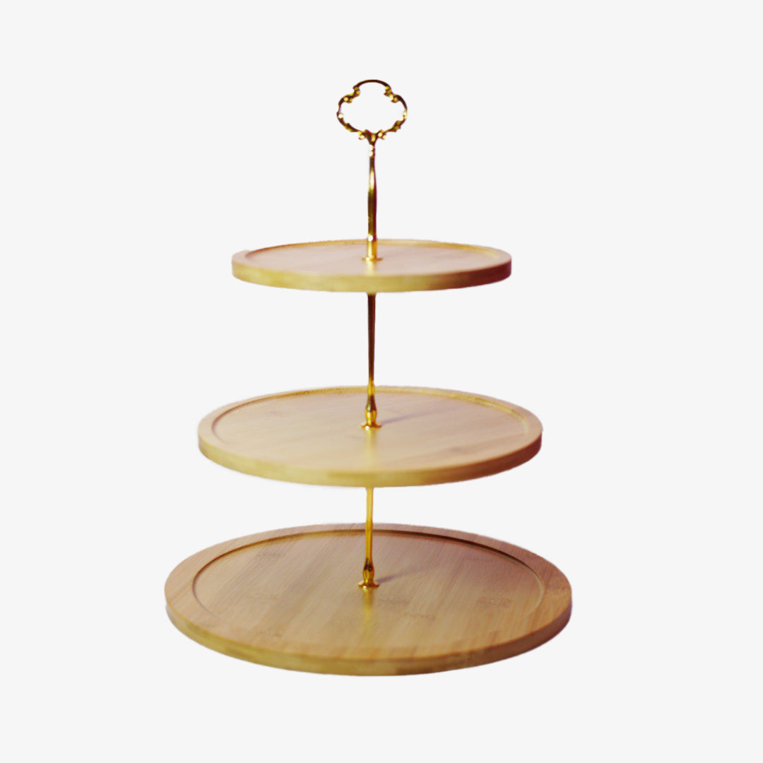 Bamboo Luxe 3-Tier Serving Stand (Wooden Series)